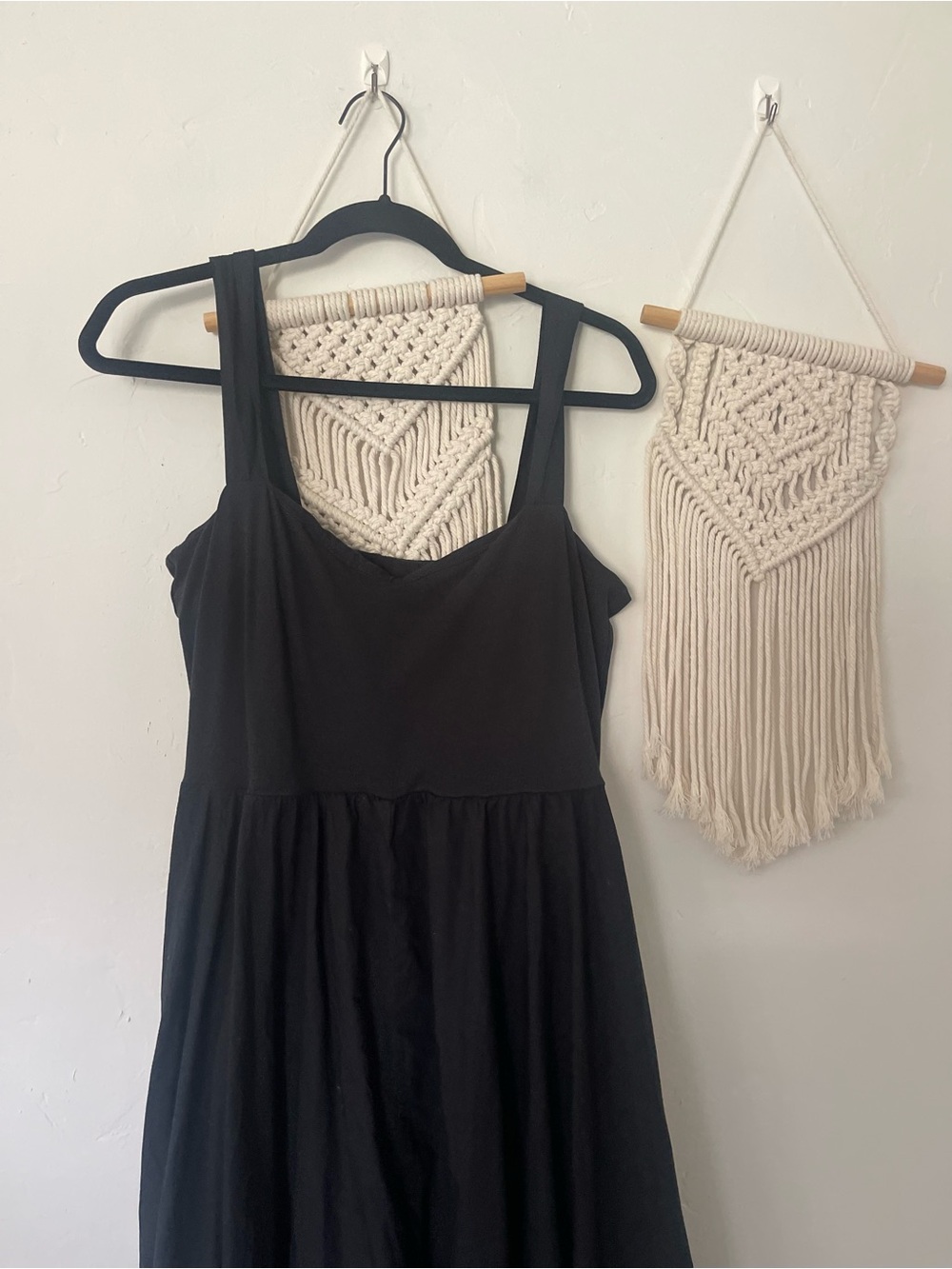 J. Crew Tank Dress Maxi with Poplin with Poplin Skirt Black - Picture 3 of 7